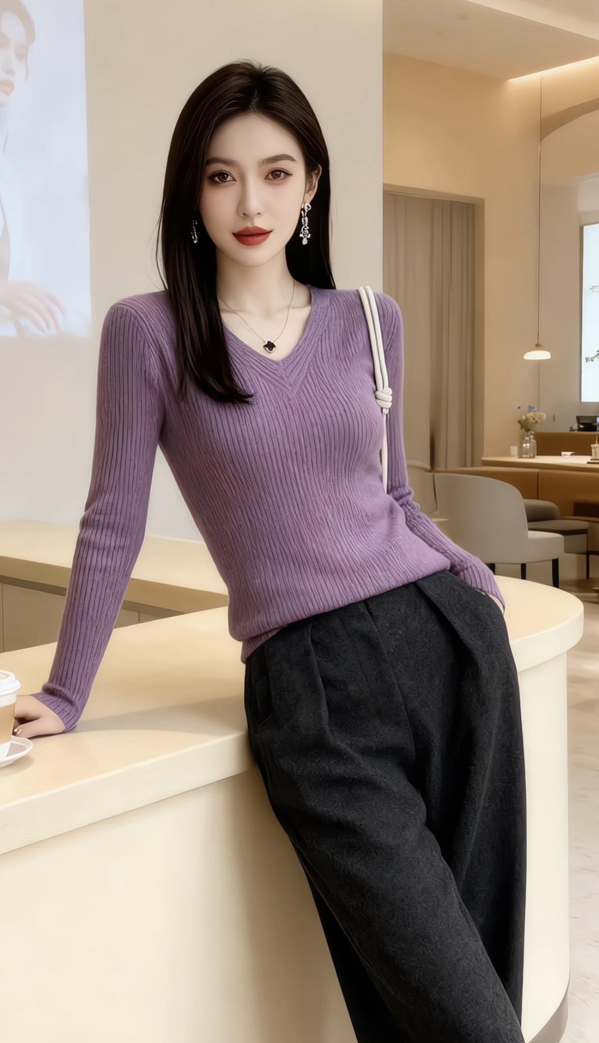 终于找到一件hold住外套的内搭针织衫!#图文伙伴计划🔥 #百搭上衣#内搭外穿都好看#时尚搭配#保暖穿搭