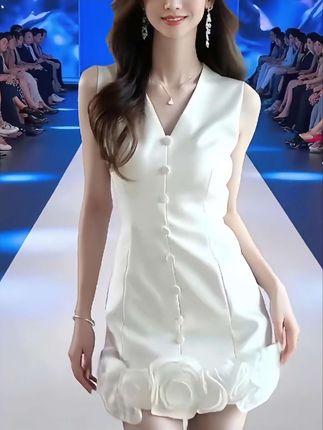 #法式花朵连衣裙#气质连衣裙#时尚女装穿搭 #夏季新款