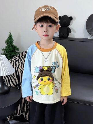 哇!今天是一只超可爱的奶龙宝宝😍#高品质童装 #萌娃穿搭 #纯棉t恤 #面料柔软舒适 #人类幼崽又奶又酷穿搭