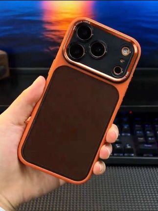 秒变iphone17pro适用苹果16pro手机壳橙色精盾17promax金属镜框15#iphone17pro手机壳 #iphone17promax手机壳 #苹果17全包手机壳 #苹果17手机壳 #苹果17保护套
