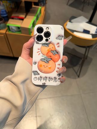 Oil~柿柿如意,天天开心!🍊😊圆嘟嘟的好可爱🥰#简约手机壳 #柿柿如意 #这个手机壳真的长在我心巴上了 #好物推荐🔥