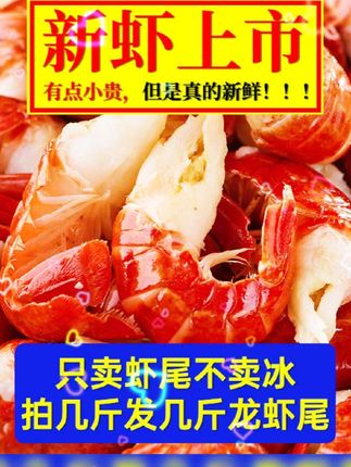 龙虾尾特级大号无冰冷冻生鲜麻辣蒜蓉小龙虾尾鲜冻批发整箱10斤#好物推荐🔥 @抖音小助手