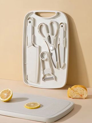 里可辅食菜板刀具五件套加厚款宝宝辅食露营便携收纳宿舍菜板套装#菜板刀具#菜板套装#辅食菜板