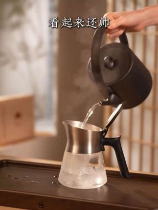 【入一山河飘逸壶2.0升级款】不锈钢双层茶仓一键出汤茶水分离茶壶#飘逸壶#不锈钢 #召唤茶友 #茶杯 #创作灵感