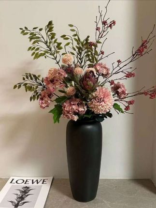 #忘野设计款手扎花束#干花花束#仿真花绢花#桌面客厅摆件