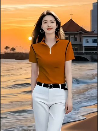 夏季立领个性欧货半拉链T恤衫~ #Jump出我的夏日元气穿搭 姐妹们!2025 夏季新款短袖T恤,立领半拉链设计超个性✨ 欧货风格洋气时髦,面料清凉透气,轻松拿捏夏日氛围感。不管是日常出街,还是和朋友小聚,穿上它,简约又不失格调,舒适与时尚并存,轻松打造专属你的独特穿搭,焕新你的夏季衣橱~#一些有点小装的衣服#不需要瘦也可以很好看#平价又实穿的辣妹衣服分享#摆脱路人感的小个子女生穿搭