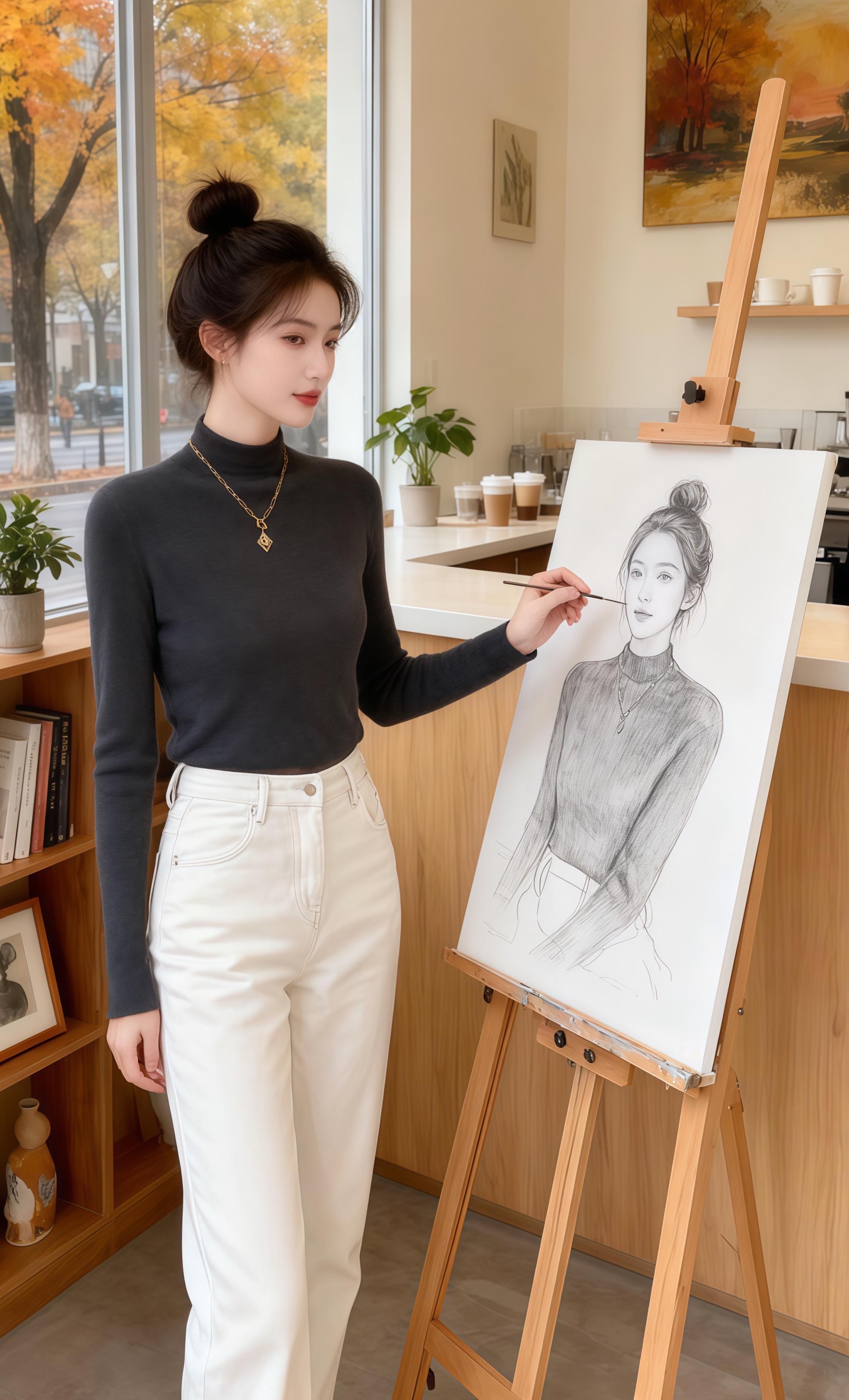 妍拆开2025新款成衣包装时,指尖触到无缝针织的细腻——半高领贴着脖颈不硌肤,加厚面料裹着暖意却不臃肿,修身剪裁刚好勾勒出利落线条。 她穿去常去的奶茶店,坐在浅木色吧台旁敲电脑,米白墙面的光落在衣身,没一丝缝线痕迹。后来站在画架前,画笔扫过画布上穿同款毛衣的自己,窗外秋日的黄橙映着衣摆,店员路过时笑:“这衫看着就高级又暖。”许妍低头,针织衫的温度正融着冬日的温柔。 #许妍激发了大家的打扮欲#当我有许妍同款衣服#许我耀眼穿搭#露思同款#许妍穿搭我先学了@抖加🔥上热门🔥dou+🔥热点宝 @DOU+上热门 @DOU+上热门 🔥