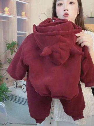 男女童巨厚冬款套装儿童加绒加厚洋气两件套宝宝冬季四层休闲衣服#保暖又好看 #洋气百搭 #这个冬天不怕冷