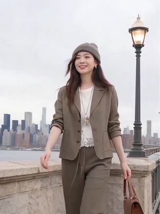 #早秋穿搭公式来了 #通勤搭配 #如果上班都穿流光高智风 #微胖女生怎么穿出早秋氛围感 #出游穿搭