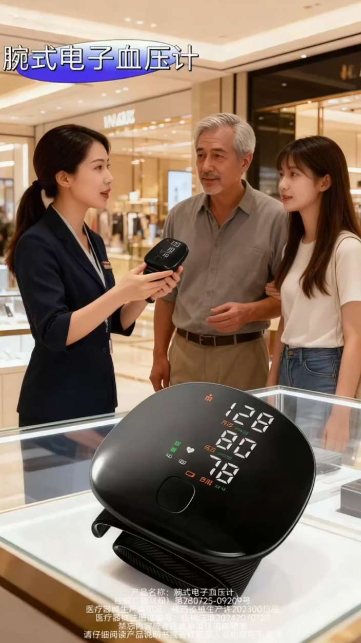 操作简单,爷爷奶奶在家一个人都可以完成的#血压计 外形小巧出门携带也很方便#腕式血压计 #电子血压计 #老人必备 #中老年
