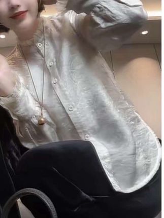 【有运费险】时尚浮光衬衫上衣女2025秋季新款新中式丝绒马甲两件套#好物推荐🔥 #强烈推荐 #穿搭
