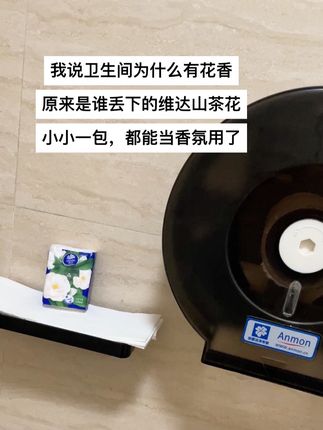 我说卫生间为啥有花香,原来是谁丢下的维达山茶花手帕纸,都能当香氛用了#湿巾 #生活用品 #纸巾 #生活必备 #好物推荐🔥