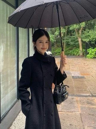 奥黛丽韩版小翻领分割线双排扣小香设计感毛呢大衣 #女装 #今日穿搭 #显高显瘦 #气质范 #韩版穿搭