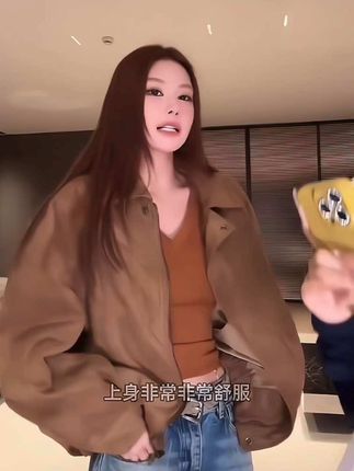 气质大美女复古麂皮时尚百搭外套#高级感穿搭 #辣妹穿搭 #穿搭小心机 #强烈推荐