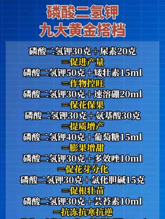 磷酸二氢钾 都在用磷酸二氢钾 但是磷酸二氢钾的黄金搭档你知道吗?磷酸二氢钾9大黄金搭档你知道几个?#磷酸二氢钾#农业种植 #种植小技巧 #磷酸二氢钾黄金搭档 #三农