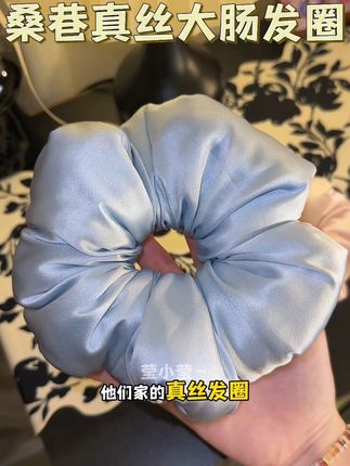 好多女明星都在戴的真丝大肠发圈!#头饰发饰 #发饰 #真丝发圈 #真丝发圈推荐 #桑巷真丝发圈