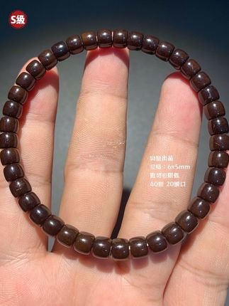手工高抛6*5椰蒂直切单圈.极限弧归圆工艺 原生态印尼红椰蒂料.干磨高抛1万目 无白无油无贯穿线 40颗籽20圈口不挑手 #椰蒂 #椰蒂单圈 #文玩爱好者 #椰蒂直切 #山魈出品