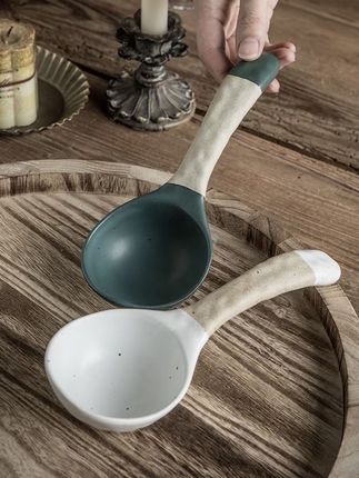 陶瓷大汤勺 粗陶盛汤大勺子 长柄大汤匙#汤勺#大汤勺#陶瓷汤勺#粗陶汤勺长柄#汤匙勺子