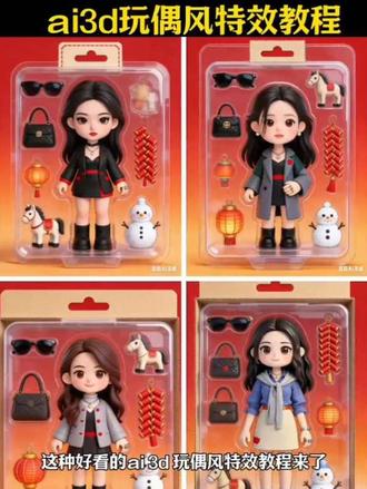 #豆包ai#豆包出大片有两把刷子#ai3d玩偶风#盲盒#ai3d手办 #盲盒