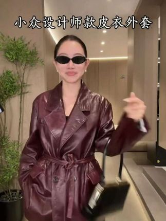 LiHuiEr李慧儿【无人区和弦】秋季女士小众设计师款皮衣外套L-5091#高级感穿搭 #强烈推荐 #优雅气质 #秋冬穿搭 #皮衣