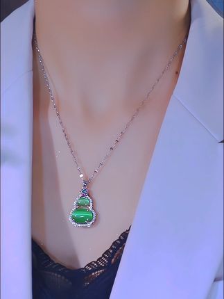绿平安扣项链吊坠女#饰品分享 #时尚饰品 #项链 #项链吊坠 #项链控