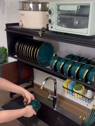 厨房水槽置物架碗碟架碗碟架免打孔水池碗碟沥水架#碗碟沥水架#厨房置物架