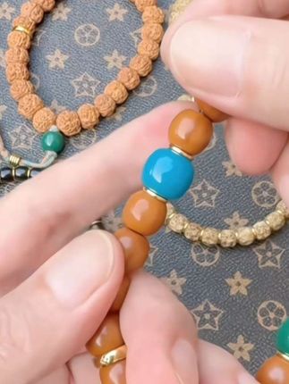 纯18k金配件车轮隔片。不变形不掉色黑曜石星月菩提手串文玩配饰。#纯18金配件隔片#男士神仙单品 #文玩手串 配件