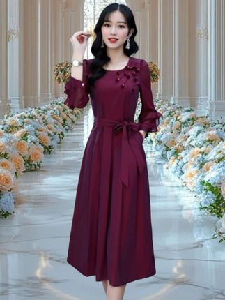 #高级感穿搭 #优雅气质 #收腰显瘦 #喜婆婆喜妈妈 #婚庆礼服 @DOU+小助手