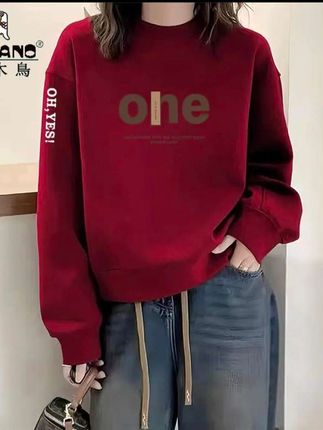 通勤百搭时尚卫衣#休闲百搭 #啄木鸟纯棉上衣女装春秋款简约通勤百搭时尚休闲外穿潮牌时髦上衣