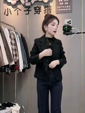 145小个子定制短款春季西装外套气质百搭显瘦韩版小西装时尚休闲#时尚穿搭时尚穿搭时尚 #春秋穿搭 #减龄显瘦穿搭 #服装时装爱美穿搭时尚潮流 #潮流时尚穿搭