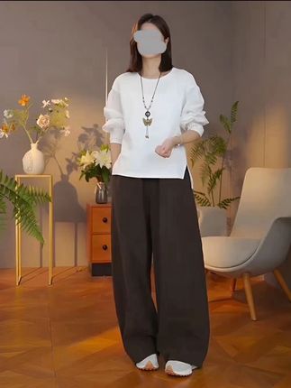 #秋季穿搭 #t恤女 #阔腿裤女 #韩系穿搭 #流光机能风穿搭太有生命力了