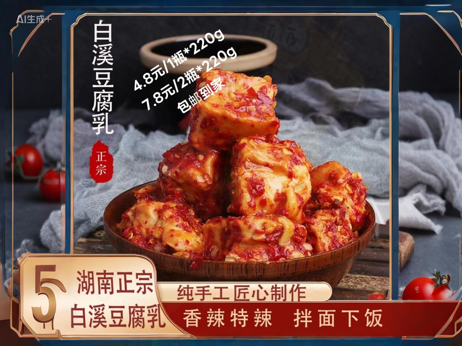 白溪豆腐乳,4.8元/1瓶*220g.7.8元/2瓶*220g#强烈推荐 #舌尖美味 #好吃到停不下来 #超级实惠 #超级喜欢