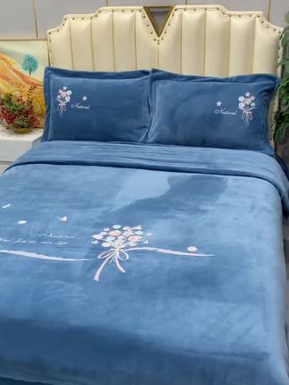 #简约纯色牛奶绒四件套 #面料柔软舒适 #防静电 #保暖又好看 #家纺床上用品