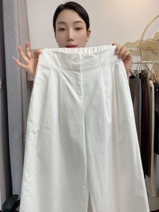 超洋气好看的裤型、100棉酵洗加柔#久穿久洗不易变形 #面料柔软舒适 #纯棉裤子#阔腿裤 #百搭裤子