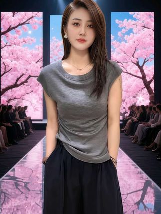 夏季气质短袖阔腿裤两件套##夏日穿搭小心机#夏季干净风穿搭#毫不费力地打开初秋穿搭#一击即中的夏日穿搭#不同岗位的夏季穿搭