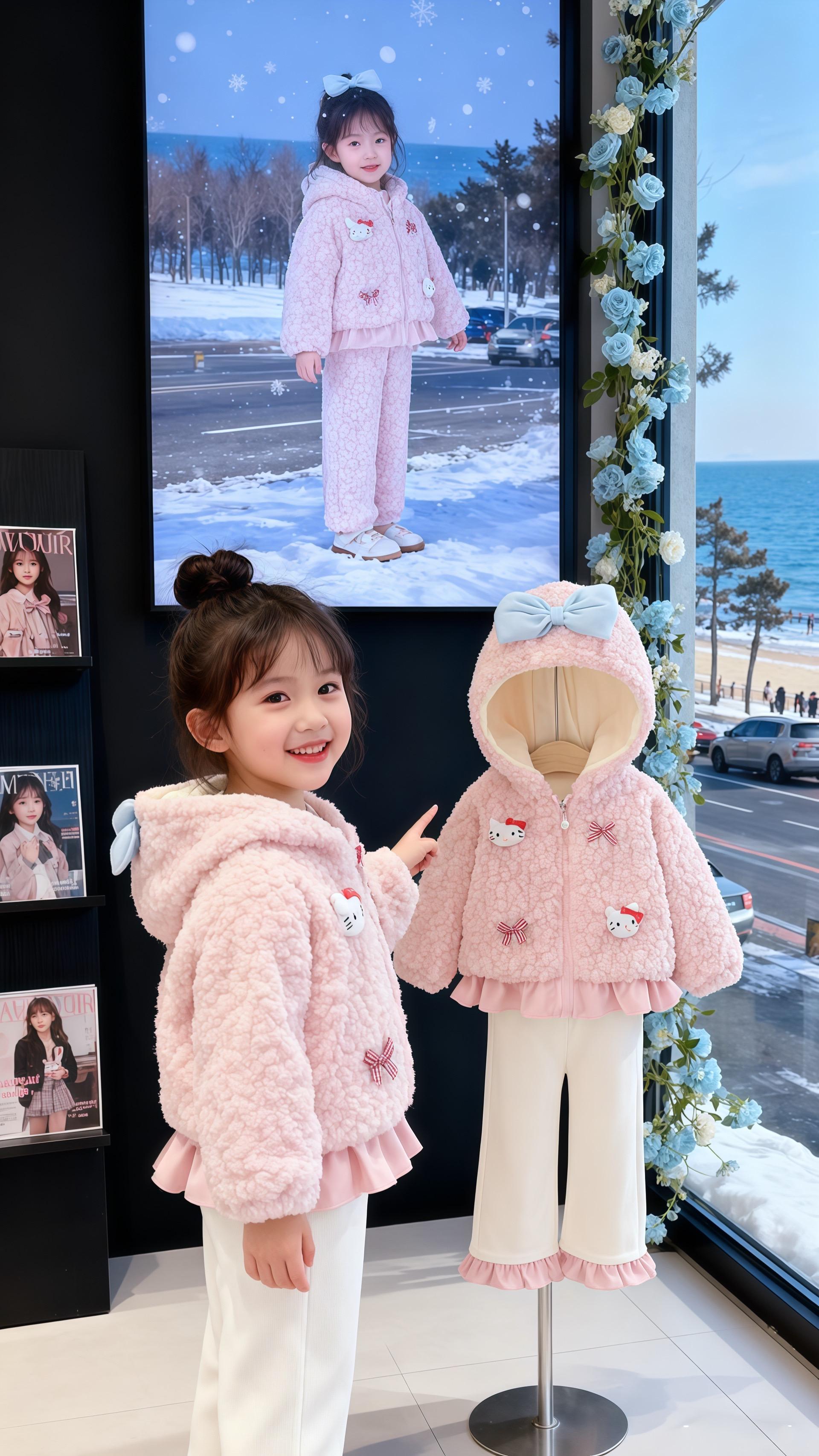 #俏皮可爱 #我又心动了 #敲可爱 #🧋🧋骗你生女儿可盐可甜 #女童外套