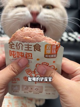 把磷虾油和深海鱼油做成爆珠,藏在鸡肉鸽肉打底的猫咪餐包里,猫咪爱吃,吃了长肉美毛#吨吨包 #猫咪餐包