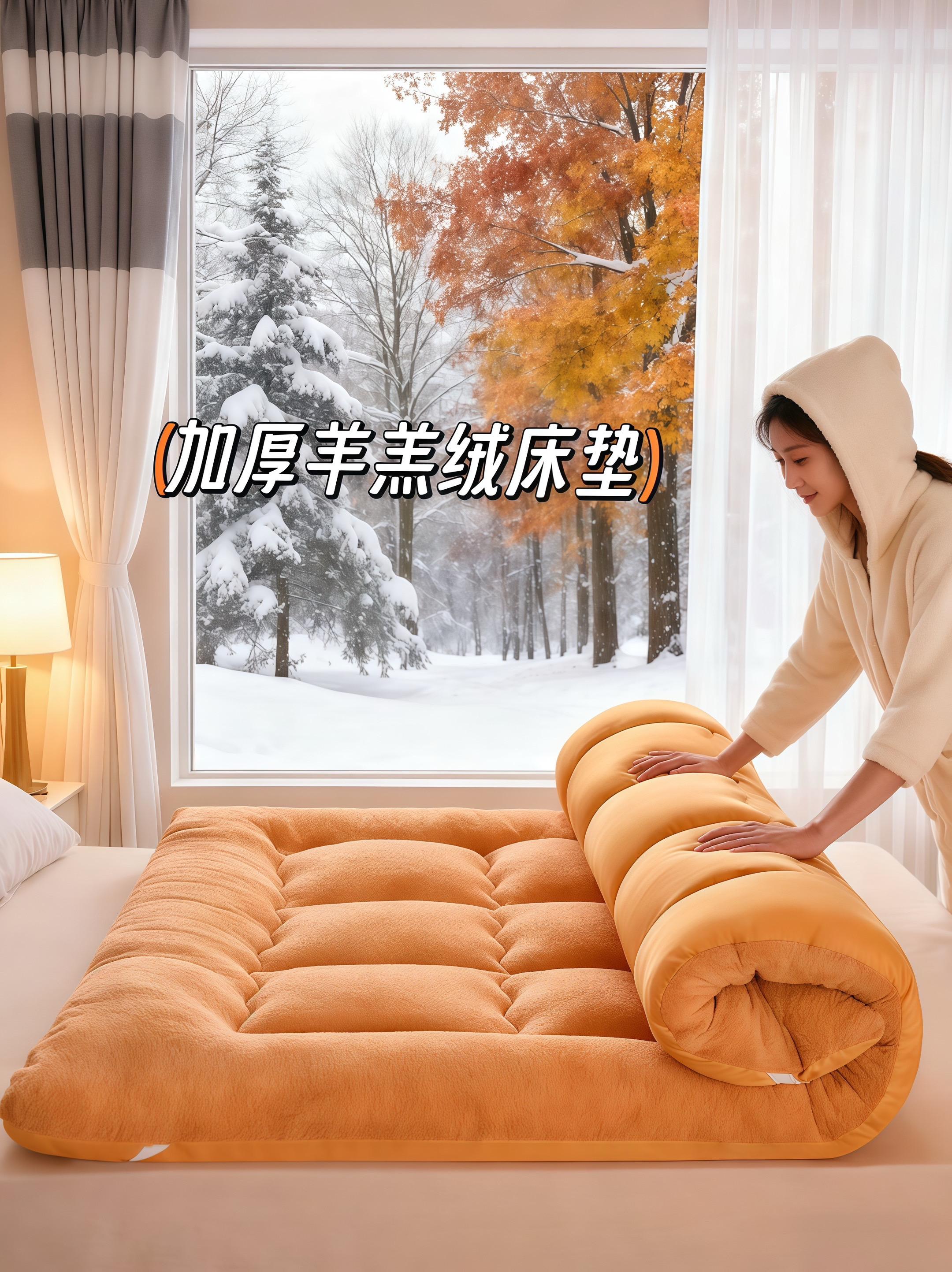 加厚保暖羊羔绒床垫,暖到心底的睡眠 细密羊羔绒表层,上手软乎乎,贴肤不凉身,一躺就陷进暖绒里; 加厚填充层够扎实,承托腰背不塌陷,还能牢牢锁住温度,寒冬夜不用等被窝“预热”; 不易掉绒、不起球,日常擦一擦就干净,省心又耐造。 不管是学生党宿舍还是打工人卧室,都能把小窝暖到心窝里!把这份暖绒睡感搬回家,这个冬天,让每一觉都暖得踏实、睡得舒服。 #床垫 #羊羔绒床垫 #学生宿舍床垫 #加厚床垫 #冬天必备