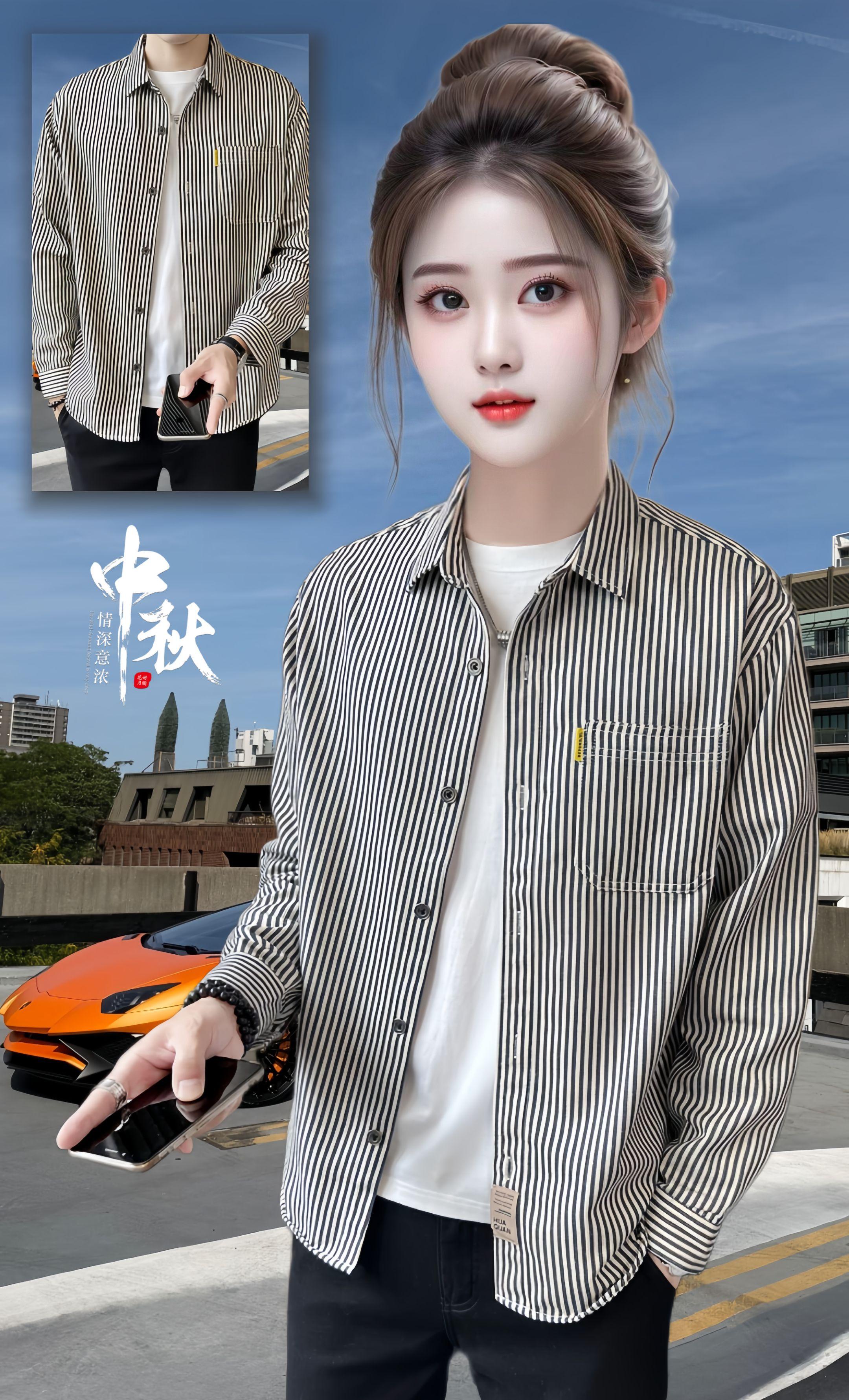 #衬衫爱好者必看 #竖纹衬衫 #质感穿搭 #衬衫造型灵感 #经典衬衫