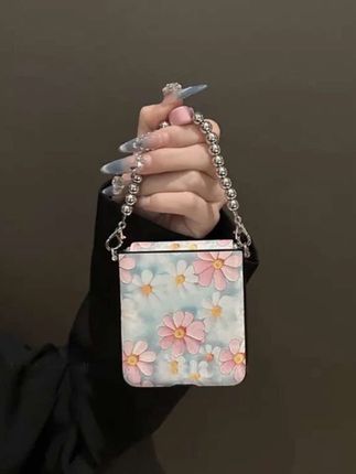 粉白花皮纹适用华为purax手机壳pocket2折叠屏保护套小米mixfilp2 #华为pocket2手机壳 #三星折叠手机壳#oppofindn2flip折叠屏手机壳 #vivoxflip手机壳#华为purax手机壳