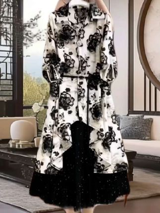 #新款大码女装时尚气质遮内长衫十半身裙两件套套装#时尚气质穿搭 #休闲穿搭 #时尚气质穿搭