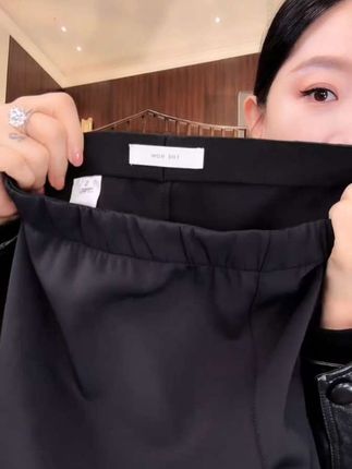 杨圣坤2025新品进口修身显瘦黑色高腰小黑裤外穿打底裤SL2582406#时尚百搭 #高级感穿搭 #休闲百搭 #穿搭分享