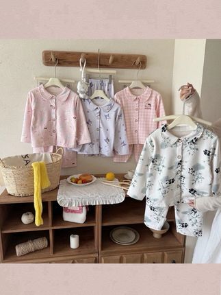 #羊毛蚕丝家居服 【10A抗菌】羊毛蚕丝儿童秋冬男女童睡衣家居服翻领开衫两件套#家居服套装 #儿童家居服 #加厚家居服套装 #超便宜超划算