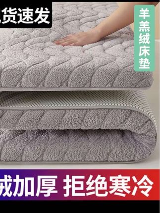 加厚可折叠床垫、打地铺 木板床 榻榻米 学生宿舍都可以铺的床垫#床垫 #学生宿舍 #好床垫 #家纺床上用品 #羊羔绒床垫