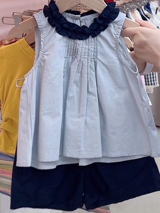 #女童套装#无袖套装#夏季新款#短裤套装#生女儿就要这样穿