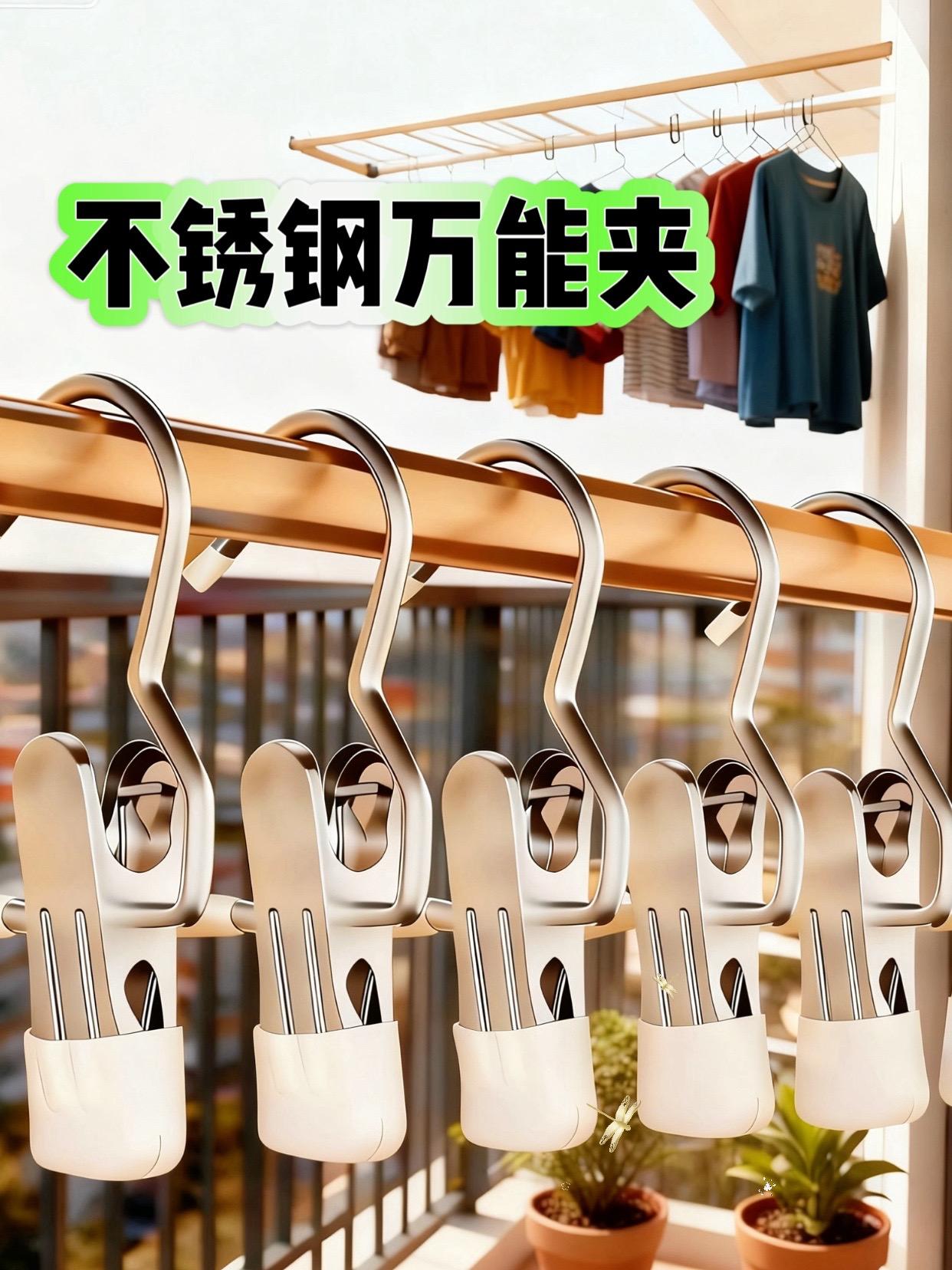 #居家好物 #衣物收纳 #不锈钢夹子 #生活好帮手 #强烈推荐