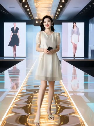 白色小个子连衣裙女夏2025新款宽松遮肚甜美减龄泡泡袖超仙娃娃裙#新款连衣裙 #优雅气质 #好身材好气质 #显瘦连衣裙 @DOU+小助手 @巨量千川