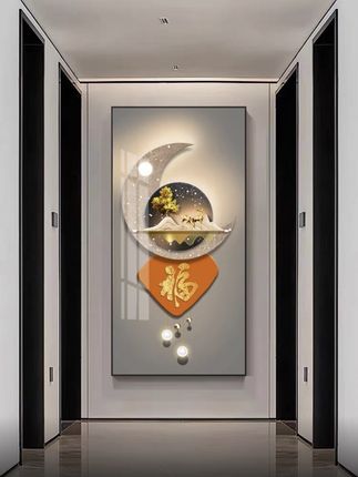 福字现代轻奢招财入户玄关装饰画麋鹿客厅门正对墙寓意好过道挂画#入户玄关装饰画 #过道挂画 #客厅装饰画 #现代时尚 #高端大气