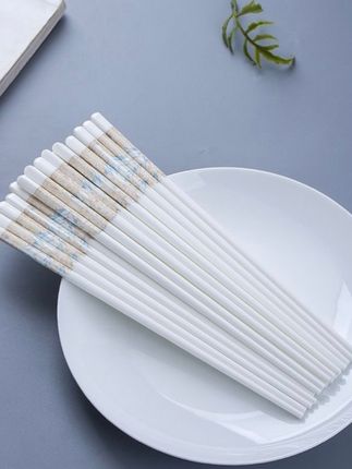 #陶瓷筷子  景德镇瓷器陶瓷筷子饭勺防滑易清洗陶瓷餐具耐高温防滑釉下彩#筷子#陶瓷餐具 #好东西一起分享 #厨房好物