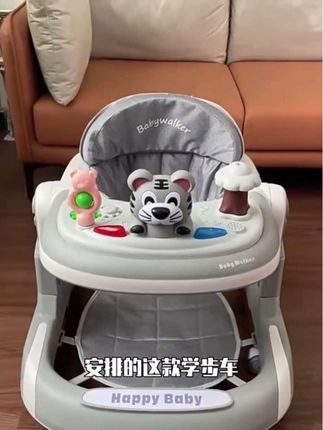 可折叠多功能助步车可推行可折叠婴儿学走路宝宝学步车#学步车